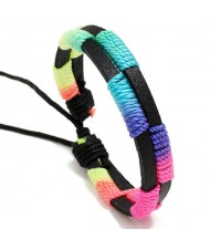 Simple Design Colorful Rope Weaving Man Wholesale Bracelet
