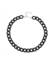 Black Color Acrylic Texture High Fashion Women Necklace