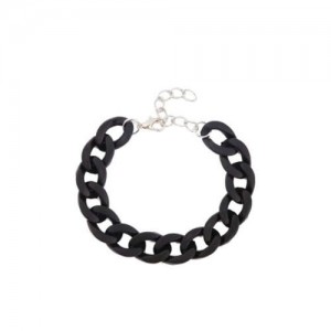 Black Fashion Women Acrylic Linked Chain Wholesale Bracelet