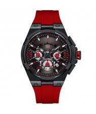 Casual Style Waterproof Multifunctional Skeletonized Men Sport Quartz Wrist Watch