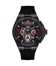 Casual Style Waterproof Multifunctional Skeletonized Men Sport Quartz Wrist Watch