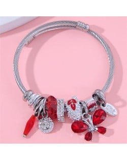 Mysterious Ocean Theme Shell and Starfish Multi-elements Women Wholesale Fashion Bangle