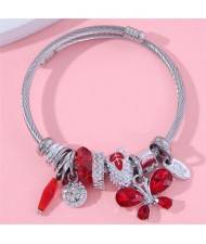 Mysterious Ocean Theme Shell and Starfish Multi-elements Women Wholesale Fashion Bangle