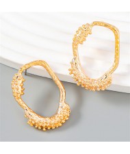 Cool Style Unique Design Irregular Circle Wholesale Fashion Earrings - Golden