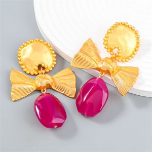 U.S. Fashion Alloy Bowknot Irregular Pendant Wholesale Women Earrings