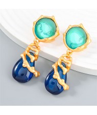 Palace Style Drop Shaped Pendant Wholesale Fashion Statement Earrings