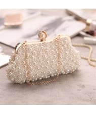 Elegant Gorgeous Hand Made Pearl Women Fashion Evening Handbag