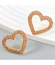 High Fashion Artistic Waterdrop Design Women Earrings - Golden