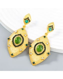 Korean Fashion Hollow-out Heart Shape Design Wholesale Fashion Earrings - Golden