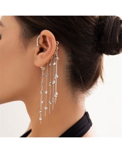 Silver Fashion Coarse Texture Geometric Design Wholesale Women Stud Earrings