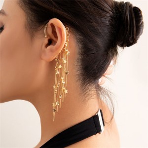 (1pc)Sweet Cool Style Stars Long Tassel Fashion Wholesale Women Earring - Golden
