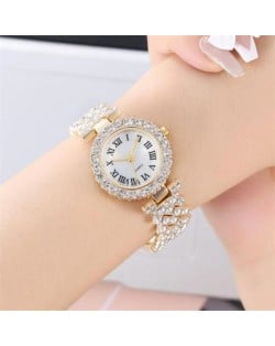 Prismatic Glass Cover Women Minimalist Fashion Wholesale Watch - Blue