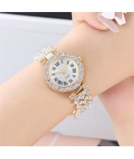 Prismatic Glass Cover Women Minimalist Fashion Wholesale Watch - Blue