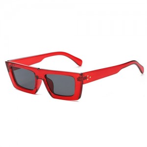 Summer Popular Simple Square Design Wholesale Fahion Women Sunglasses - Red