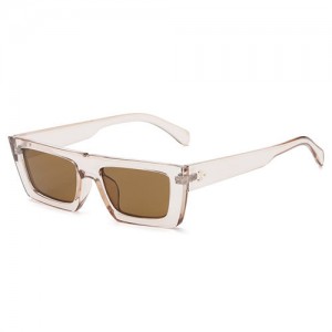 Summer Popular Simple Square Design Wholesale Fahion Women Sunglasses - Khaki