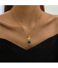 Elegant Fashion Sweet Style White Opal Pendant Earrings and Necklace Set