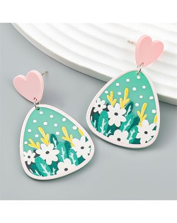 France Style Romantic Rose Oval Shape Vintage Wholesale Women Earrings