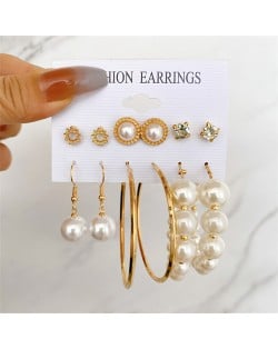 (6 Pairs Set)Vintage Style Butterfly and Cross Multi-element Combo Wholesale Women Earrings Set