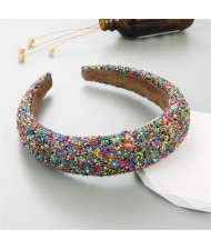 Korean Hair Accessories Candy Colorful Mini Beads Decorated Wholesale Fashion Hair Hoop - Seven Colorful