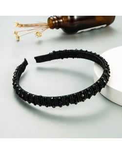 Korean Hair Accessories Crystal Beads Wholesale Fashion Hair Hoop - White