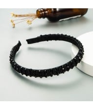 Korean Hair Accessories Crystal Beads Wholesale Fashion Hair Hoop - White
