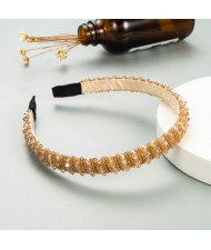 Korean Hair Accessories Crystal Beads Wholesale Fashion Hair Hoop - Champagne