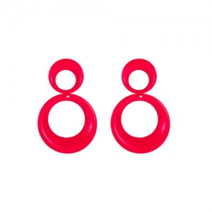Cool Style Double Circle Wholesale Women Dangle Earrings - Rose