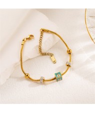 Vintage Style Golden Color Beads Wholesale Multi-layers Bracelet