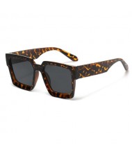 Fashion Thick Square Frame Wholesale Women Sunglasses - Leopard
