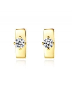 Classic Style Small Circle with Blue Star Wholesale 925 Sterling Silver Earrings