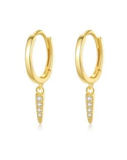 Mini Simple Design Gold Plated Wholesale Fahion 925 Sterling Silver Ear Studs