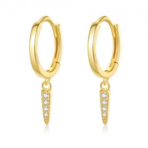 Korean Fashion Gold Plated Mini Ear Clips Wholesale 925 Sterling Silver Earrings