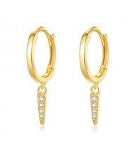 Korean Fashion Gold Plated Mini Ear Clips Wholesale 925 Sterling Silver Earrings