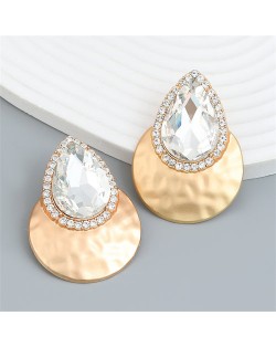 Popular Sunshine Design Oil-spot Glaze Alloy Wholesale Earrings - Silver