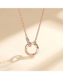 Elegant Simple Design Natural Pearl Pendant 925 Sterling Silver Wholesale Necklace - Purple