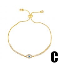 (5 Options)Heart or Butterfly Multielement Design Cubic Zirconia 18K Gold Plated Fine Jewelry Bracelet