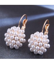 Pearl Cluster Korean Fashion Women Costume Ear Clips