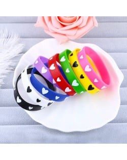 (8 Pcs Set) Individual Fashion Skull Design Multicolor Silicone Wholesale Sport Bracelet Set