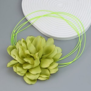 Elegant Big Flower Design Wholesale Women Choker Necklace - Green