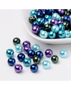 Mixed Blue Purple and Green Ocean Theme Glass Pearl Beads