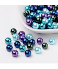 Mixed Blue Purple and Green Ocean Theme Glass Pearl Beads