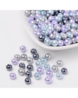 Mixed Gray Purple and Blue Fashionable Glass Pearl Beads
