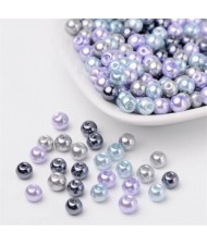 Mixed Gray Purple and Blue Fashionable Glass Pearl Beads