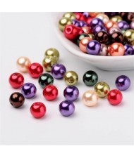 Mixed Red Purple and Brown Autumn Fashion Glass Pearl Beads