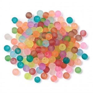Frosted Colorful Glass Beads Beaded Material for Jewelry Making/ DIY Jewelry Accessories