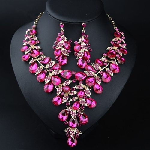 Fuchsia on sale costume jewelry