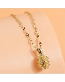 Korean Fashion Pinecone Pendant Copper Wholesale Necklace