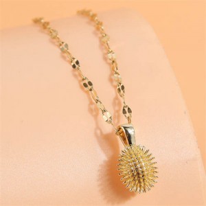 Korean Fashion Pinecone Pendant Copper Wholesale Necklace