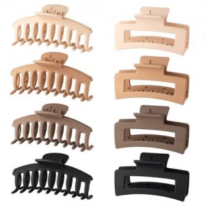 8 Pieces Set Spray Paint Rectangular Gum Claw Hair Clip/ Hair Accessories - Combo A