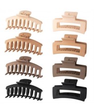 8 Pieces Set Spray Paint Rectangular Gum Claw Hair Clip/ Hair Accessories - Combo A